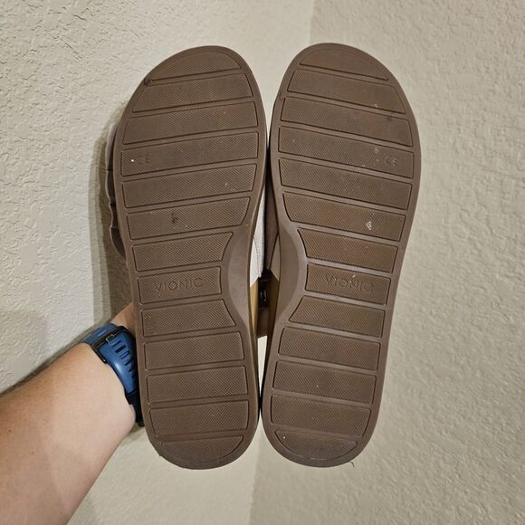 Vionic Palm Roni Suede Slides Sandals Beige VS385/15271928 Women’s US 9 EU 41 - Picture 2 of 7